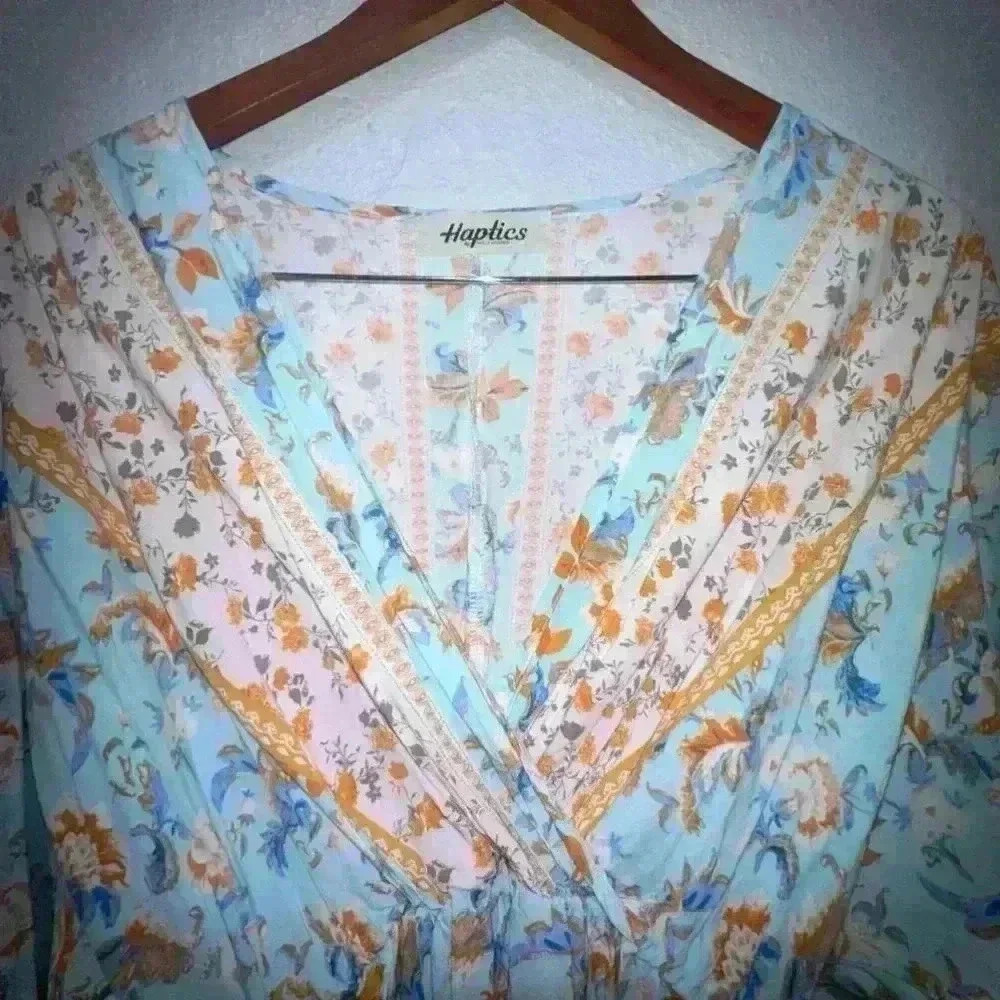 Women's Haptics Dress, Blue Floral, Size S - Picture 5 of 9
